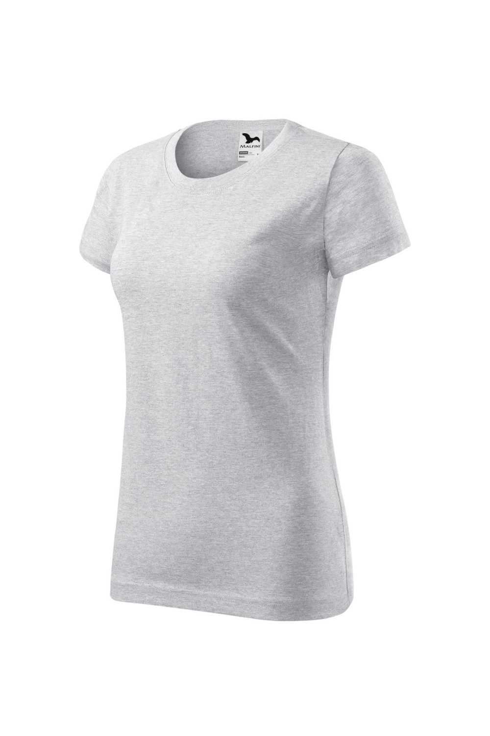 BASIC 134 MALFINI Koszulka damska 100% bawełna t-shirt jasnoszary melanż