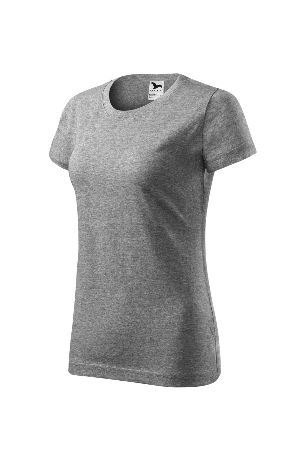 BASIC 134 MALFINI Koszulka damska 100% bawełna t-shirt ciemnoszary melanż