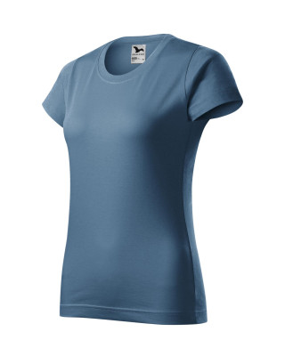 BASIC 134 MALFINI Koszulka damska 100% bawełna t-shirt denim