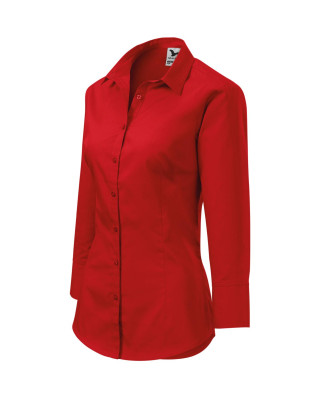 Koszula damska , rękaw 3/4, 100% bawełna, kelnerska, wizytowa STYLE 218 koszule czerwony