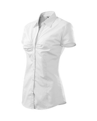 Koszula damska krótki rękaw 100% bawełna CHIC 214 koszule biały