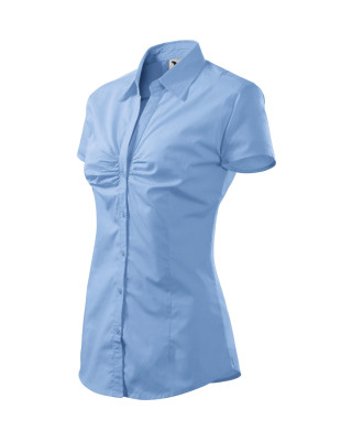 Koszula damska krótki rękaw 100% bawełna CHIC 214 koszule błękit