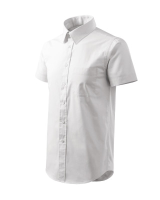 CHIC 207 MALFINI ADLER Koszula męska, krótki rękaw. 100% Bawełna biały