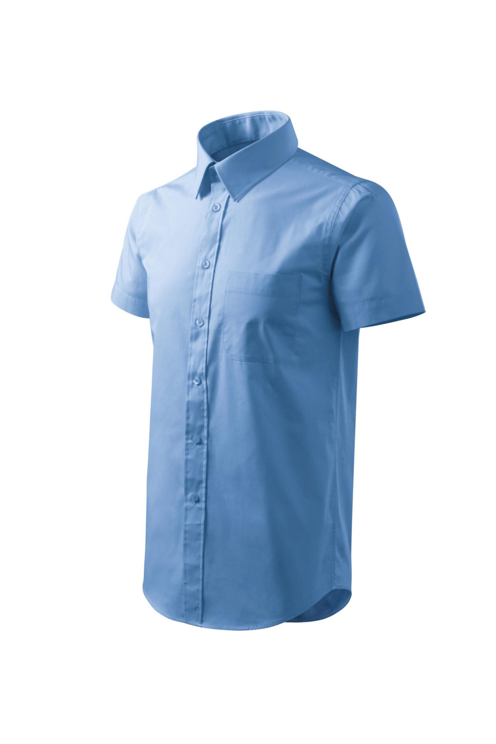 CHIC 207 MALFINI ADLER Koszula męska, krótki rękaw. 100% Bawełna błękit