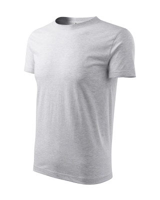 Koszulka męska 100% bawełna CLASSIC 132  jasnoszary melanż