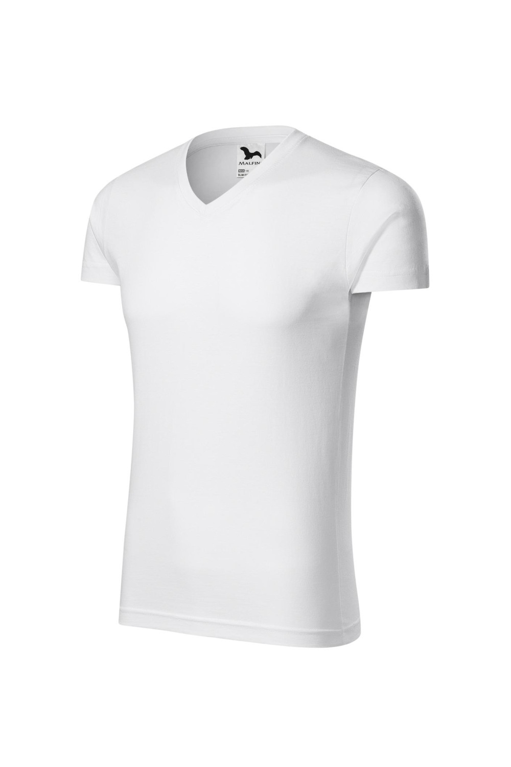 Koszulka męska 100% bawełna t-shirt SLIM FIT V-NECK 146 kolor biały