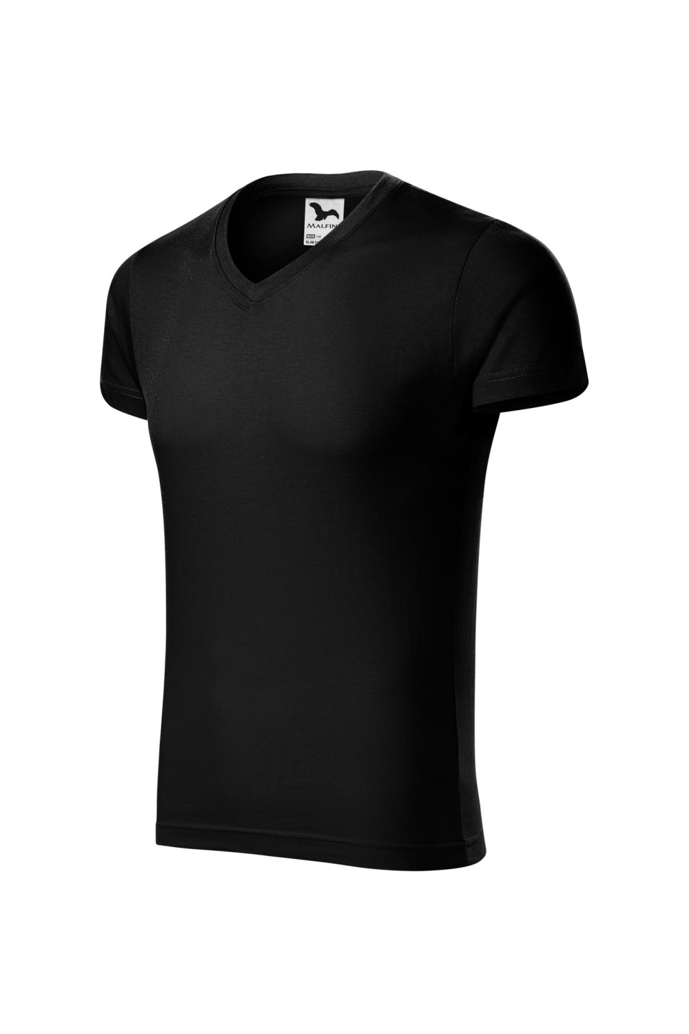 Koszulka męska 100% bawełna t-shirt SLIM FIT V-NECK 146 kolor czarny