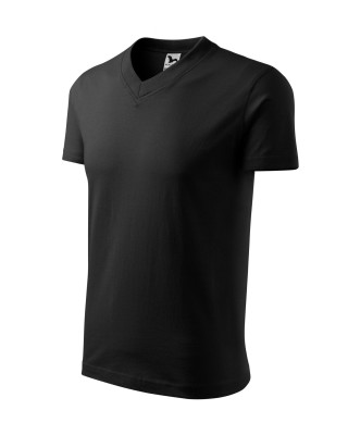 V-NECK 102 MALFINI Koszulka unisex 100% bawełna t-shirt czarny