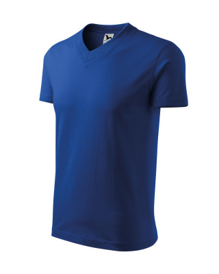 V-NECK 102 MALFINI Koszulka unisex 100% bawełna t-shirt chabrowy