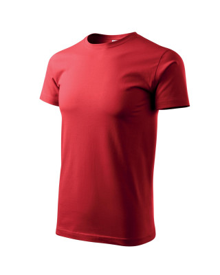 Koszulka męska 100% bawełna BASIC 129  kolor czerwony