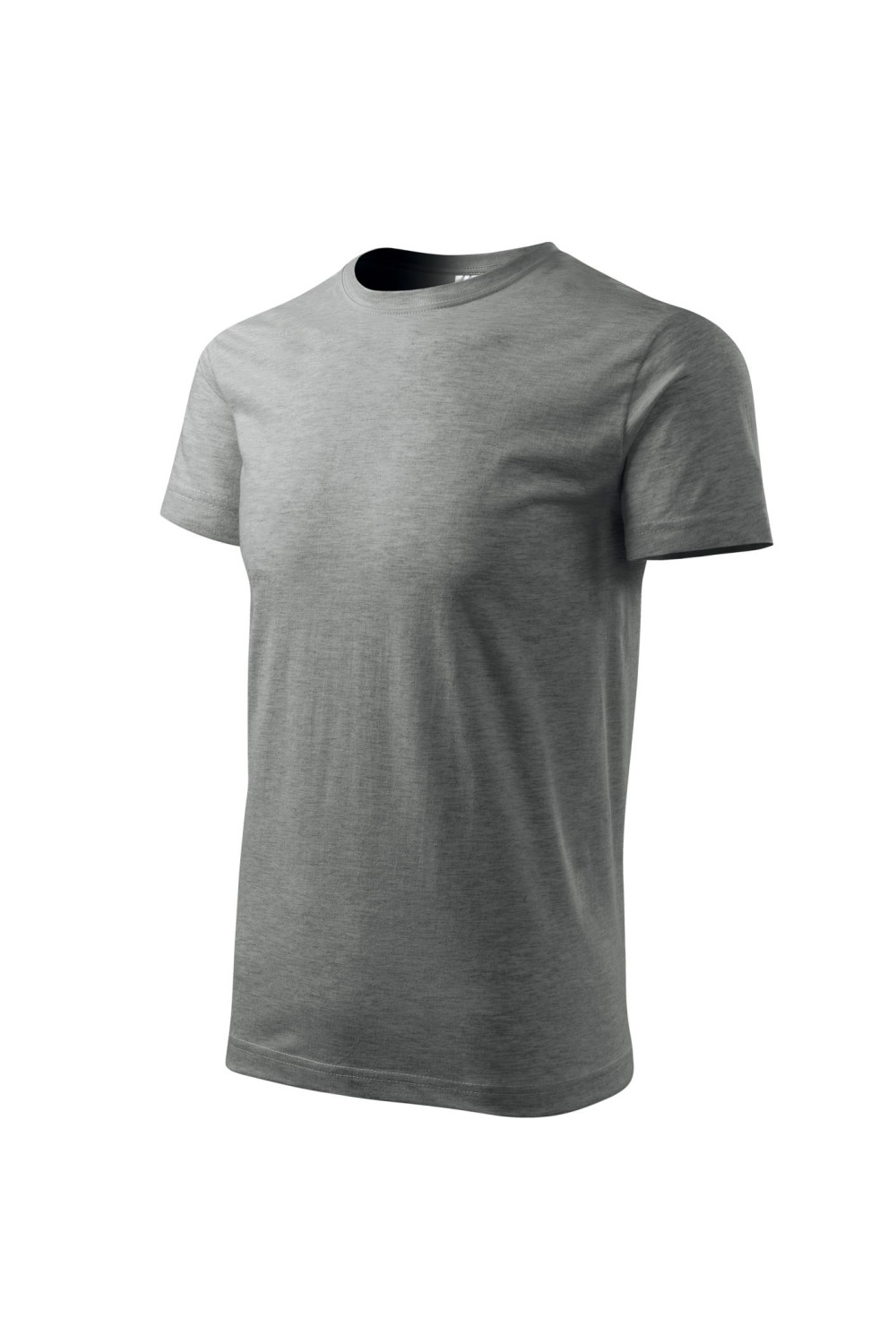 Koszulka męska 100% bawełna BASIC 129  kolor ciemnoszary melanż