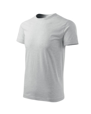 Koszulka męska 100% bawełna BASIC 129  kolor jasnoszary melanż