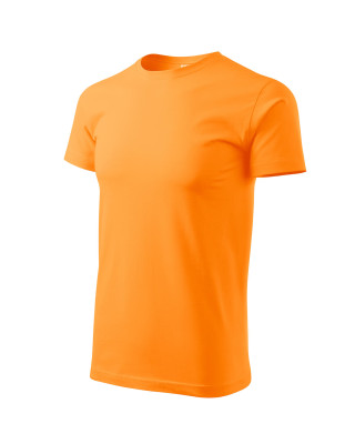 Koszulka męska 100% bawełna BASIC 129  kolor mandarynkowy