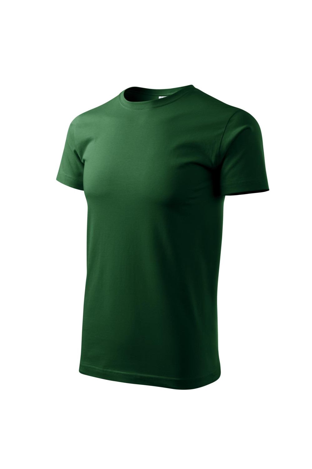 Koszulka męska 100% bawełna BASIC 129  kolor zieleń butelkowa