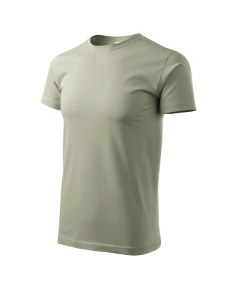 Koszulka męska 100% bawełna BASIC 129  kolor jasny khaki