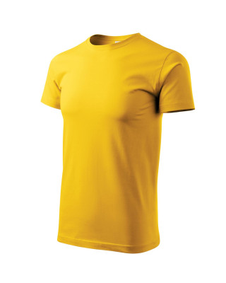 Koszulka męska 100% bawełna BASIC 129  kolor żółty