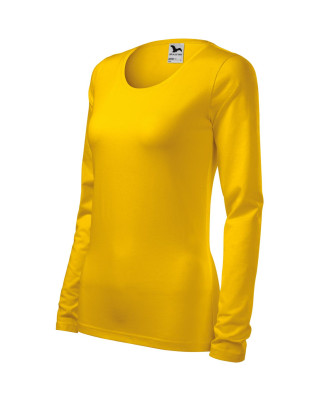 Koszulka damska SLIM długi rękaw 139 żółty