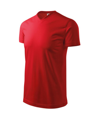 HEAVY V-NECK 111 MALFINI Koszulka 100% bawełna t-shirt czerwony