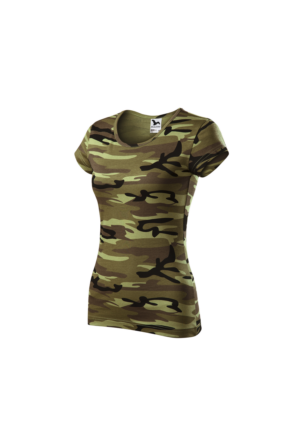 CAMO PURE C22 MALFINI Koszulka damska 100% bawełna t-shirt camouflage green