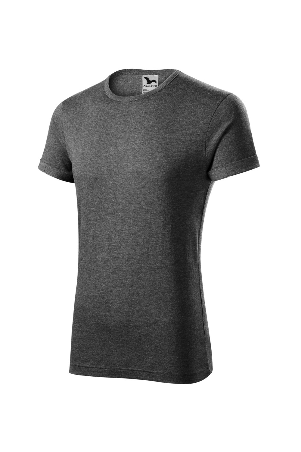 Koszulka męska melanżowa FUSION 163 koszulki / T-shirt czarny melanż M1