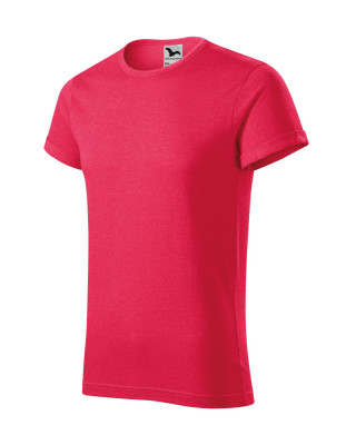 Koszulka męska melanżowa FUSION 163 koszulki / T-shirt czerwony melanż M7