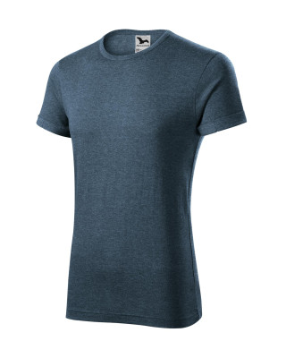 Koszulka męska melanżowa FUSION 163 koszulki / T-shirt ciemny denim melanż M2