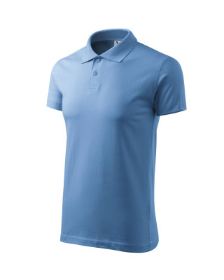 SINGLE J. 202 MALFINI ADLER Koszulka Polo męska 100% bawełna błękitny