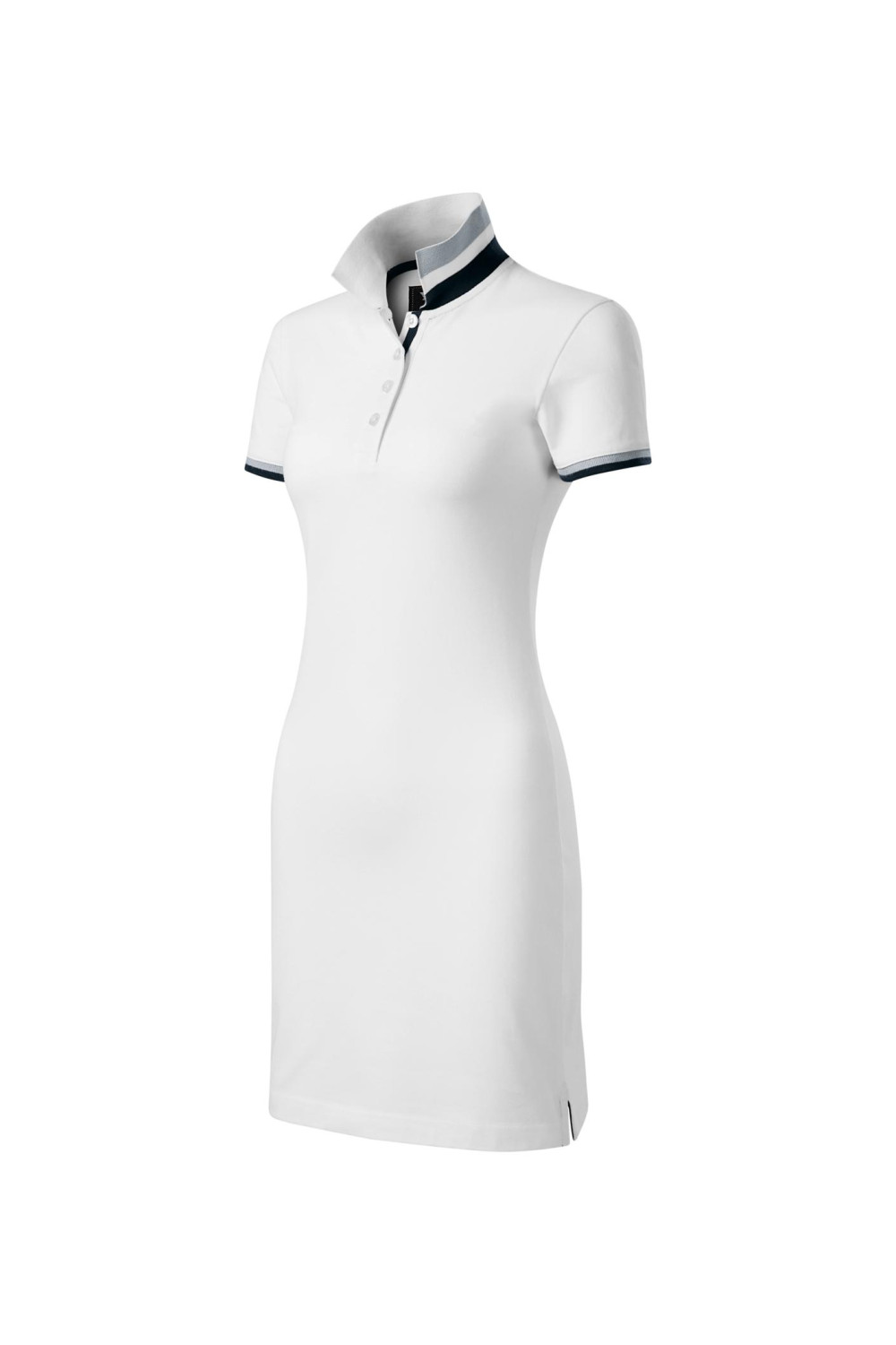 DRESS UP 271 MALFINI Sukienka damska z kołnierzykiem sportowa bawełna 100% biały