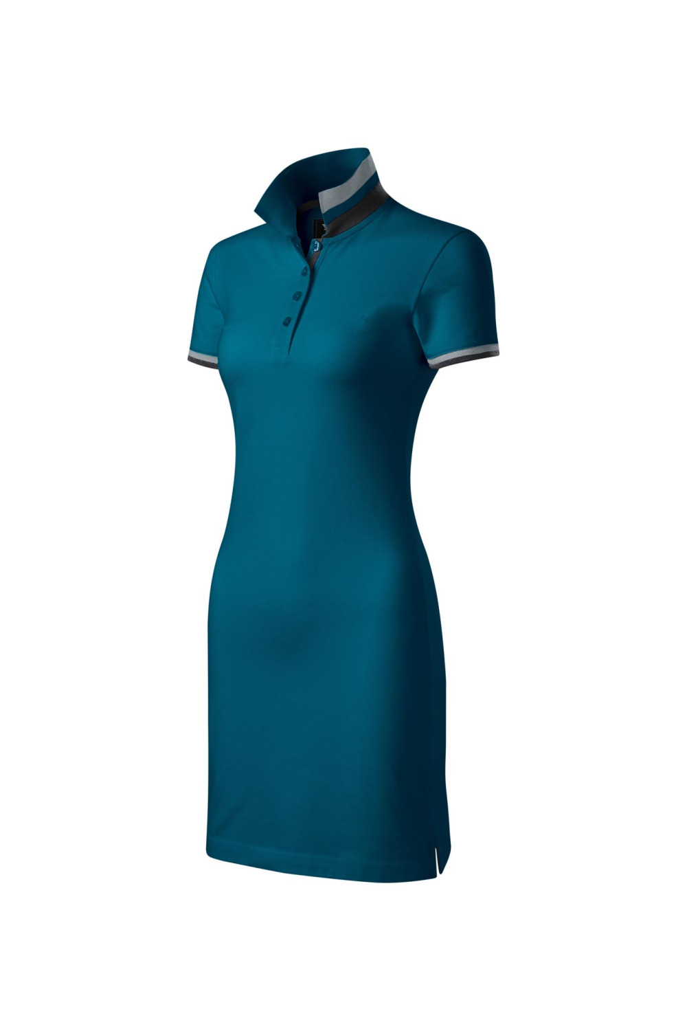 DRESS UP 271 MALFINI Sukienka damska z kołnierzykiem sportowa bawełna 100% petrol blue