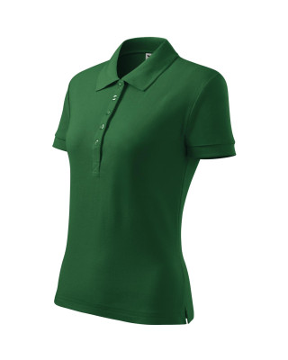 COTTON 213 MALFINI ADLER Koszulka Polo damska klasyczna 100% bawełna zieleń butelkowa