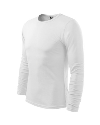 FIT-T LS 119 MALFINI ADLER Koszulka męska fitness z długim rękawem 100% bawełna biały