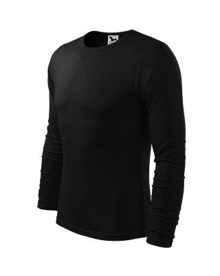 FIT-T LS 119 MALFINI ADLER Koszulka męska fitness z długim rękawem 100% bawełna czarny