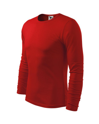 FIT-T LS 119 MALFINI ADLER Koszulka męska fitness z długim rękawem 100% bawełna czerwony