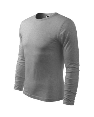 FIT-T LS 119 MALFINI ADLER Koszulka męska fitness z długim rękawem 100% bawełna ciemnoszary melanż