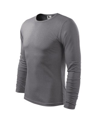 FIT-T LS 119 MALFINI ADLER Koszulka męska fitness z długim rękawem 100% bawełna stalowy