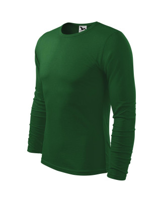 FIT-T LS 119 MALFINI ADLER Koszulka męska fitness z długim rękawem 100% bawełna zieleń butelkowa