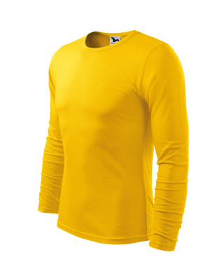 FIT-T LS 119 MALFINI ADLER Koszulka męska fitness z długim rękawem 100% bawełna żółty