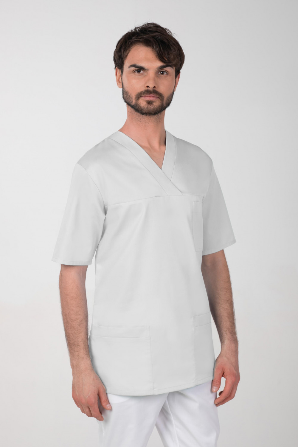M-074CX Elastyczna bluza medyczna męska chirurgiczna szary