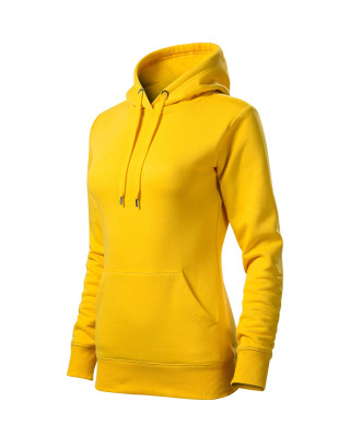 CAPE 414 MALFINI ADLER Bluza sportowa damska z kapturem, bluza kangurka żółty