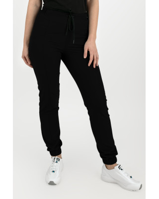 M-200XCG Elastyczne spodnie joggery medyczne damskie scrubsy czarny