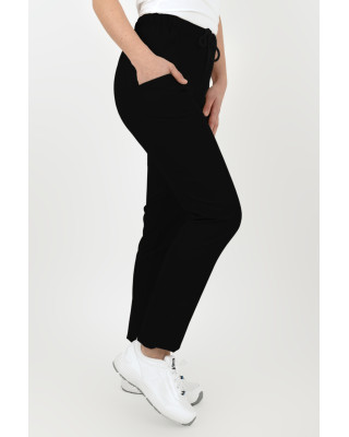 Elastyczne spodnie joggery medyczne damskie / scrubs M-200XC czarny