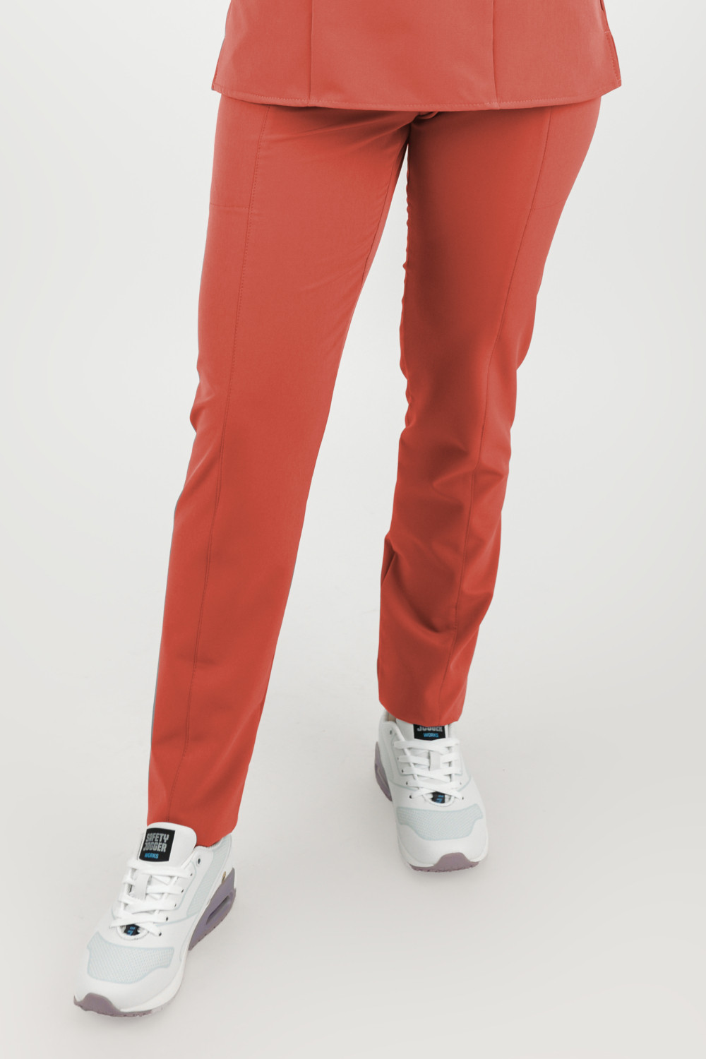 Elastyczne spodnie joggery medyczne damskie / scrubs M-200XC koral