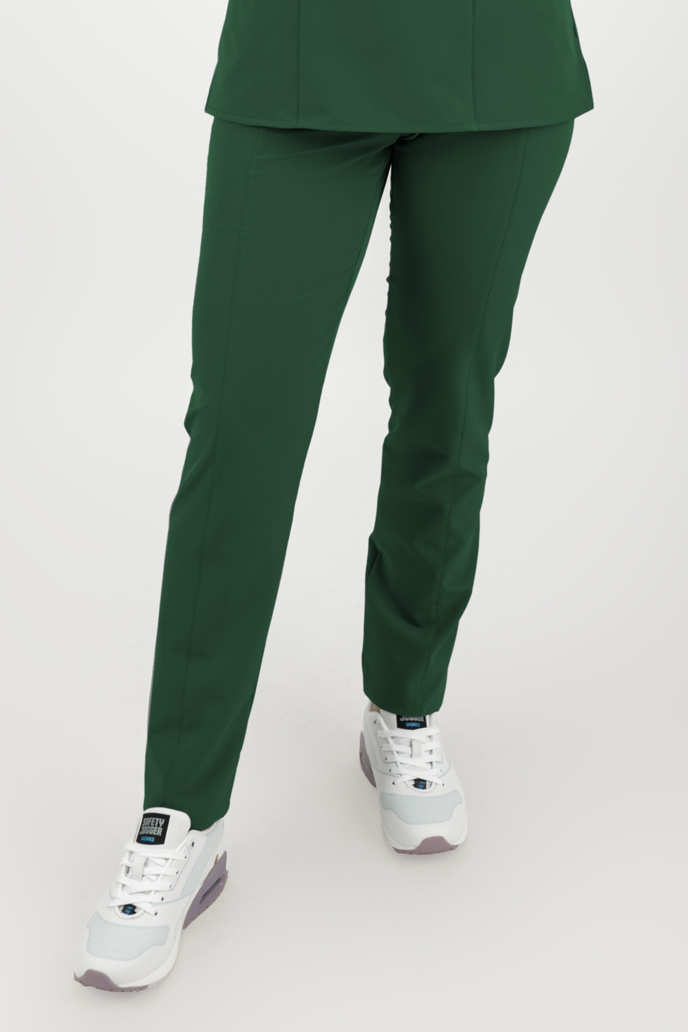 Elastyczne spodnie medyczne damskie / scrubs M-200XP zieleń butelkowa