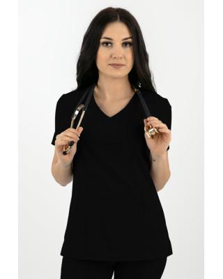 Elastyczna bluza medyczna damska / scrubs M-330XC czarny