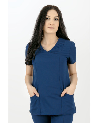 Elastyczna bluza medyczna damska / scrubs M-330XC ciemnoniebieski