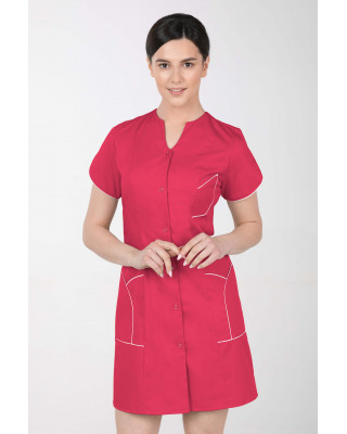 M-310C Fartuch damski medyczny kosmetyczny sukienka medyczna kolor amarant