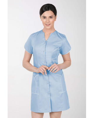 M-310C Fartuch damski medyczny kosmetyczny sukienka medyczna kolor błękit