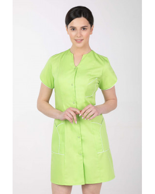 M-310C Fartuch damski medyczny kosmetyczny sukienka medyczna kolor limonka