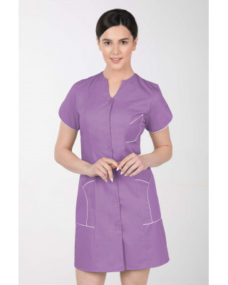 M-310C Fartuch damski medyczny kosmetyczny sukienka medyczna kolor jagoda