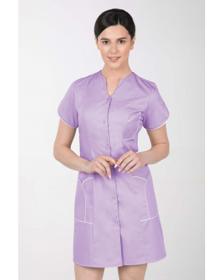 M-310C Fartuch damski medyczny kosmetyczny sukienka medyczna kolor lawenda
